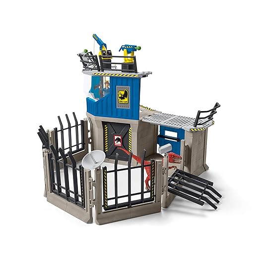Schleich Toy Dinosaur Research Station 33-Piece Playset for Kids Ages 4-12
