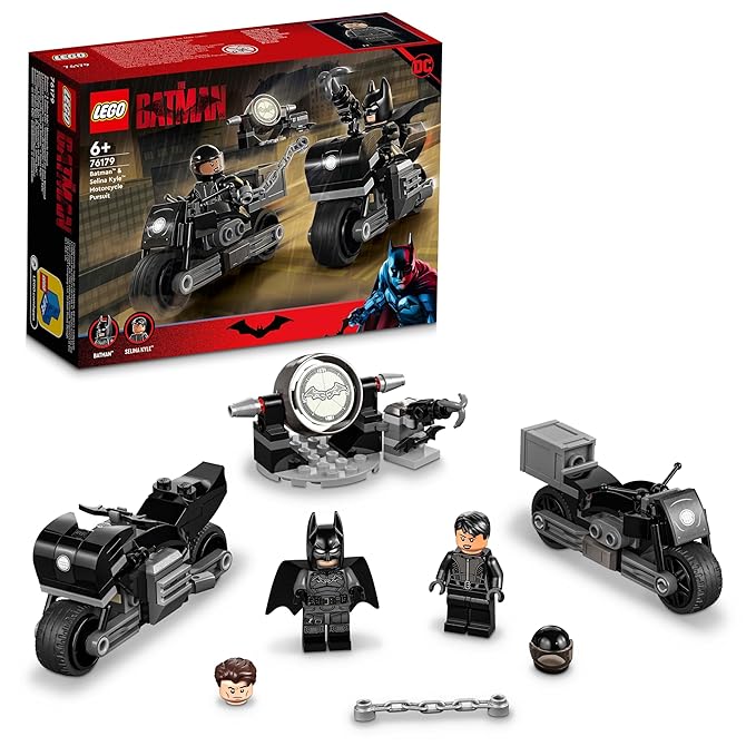 LEGO DC Batman: Batman & Selina Kyle Motorcycle Pursuit 76179 (149 Pcs),Multicolor