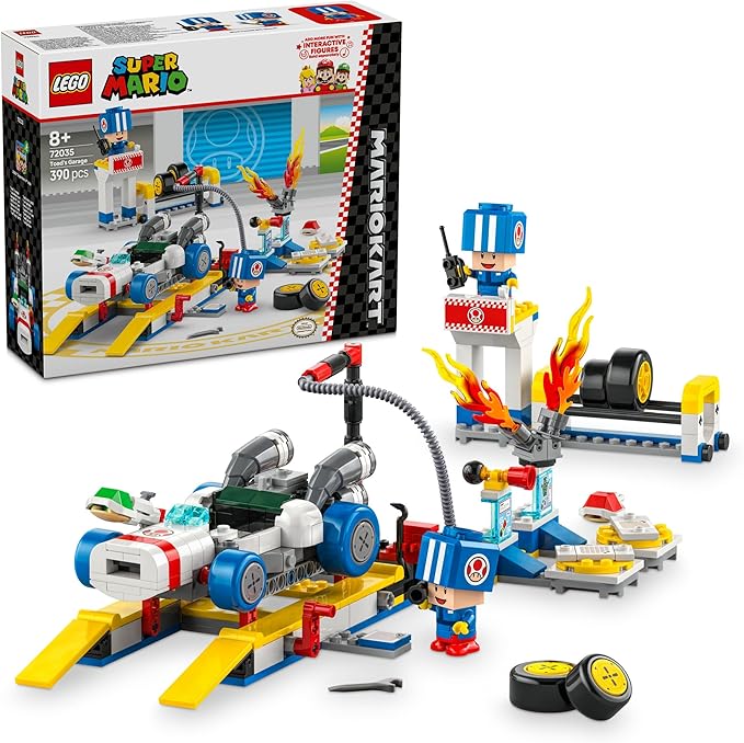 LEGO Super Mario Kart 72035 Toad Garage Toy, Birthday Present, Blocks