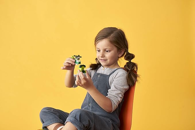 LEGO 11007 Classic Creative Green Bricks Learning Starter Set, Preschool Toys for Kids 4+ Year Old (60 Pieces)