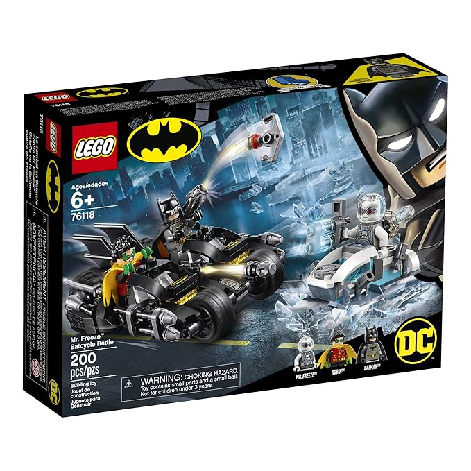 LEGO DC Super Heroes-Mr. Freeze Batcycle Battle 76118,Multicolor, 200 Pcs