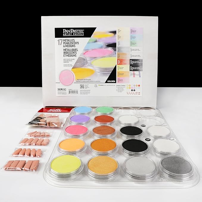 Panpastel 30817 Metallic & Pearl & Medium 17 Color Set 318460