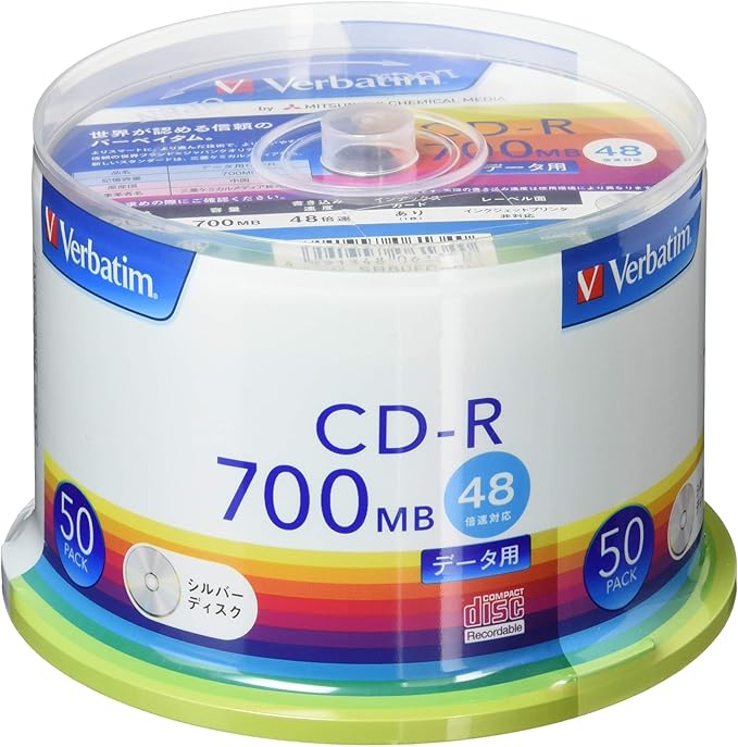 Verbatim Media Verbatim CD-R (Data) 1-Time 700MB 48x 50 Disc Spindle