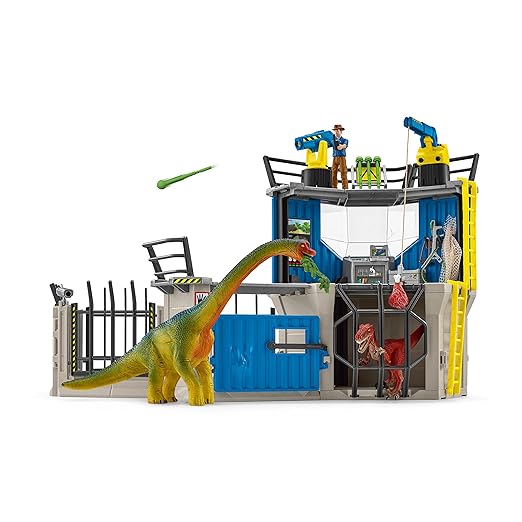 Schleich Toy Dinosaur Research Station 33-Piece Playset for Kids Ages 4-12