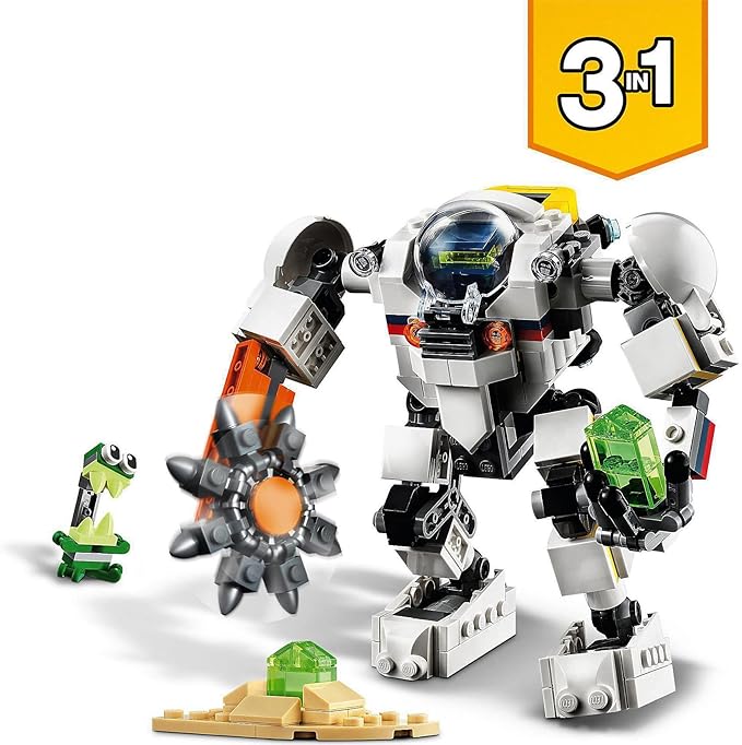 LEGO Space Mining Mech Building Blocks for 7 Years and Above, Multicolor (327 Pieces)
