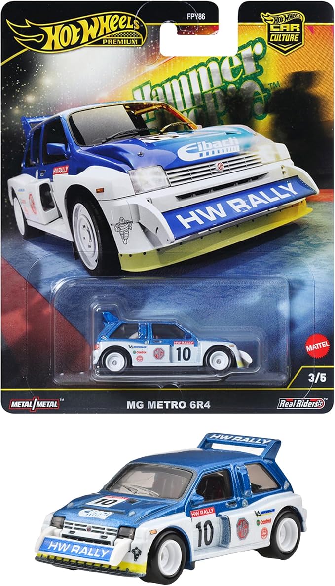 Hot Wheels HRW09 Car Culture Hammer Drop MG Metro 6R4 Vehicle Toy Mini Car 3 Years Old Blue