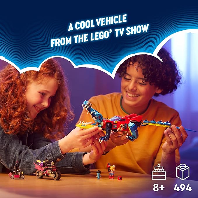 LEGO 71458 DREAMZzz Crocodile Car, 2-in-1 Set as Monster Truck or Crocodile Toy Car, with Mini Figures Cooper, Jayden and Night Hunter, Creative Gift for Children from 8 Years
