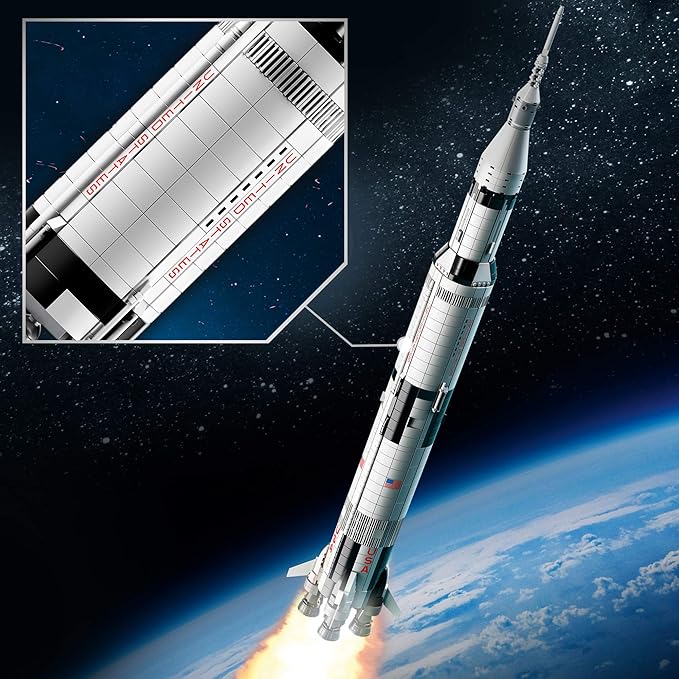 LEGO Ideas NASA Apollo Saturn V,Analytical Skill,Multicolor, 299 Pcs