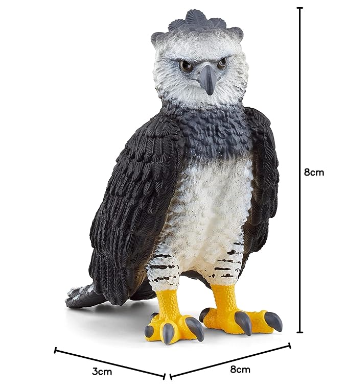 Schleich Wild Life, Wild Rainforest Jungle Animal Toys for Boys and Girls, Harpy Eagle Toy Bird Figurine, Ages 3+
