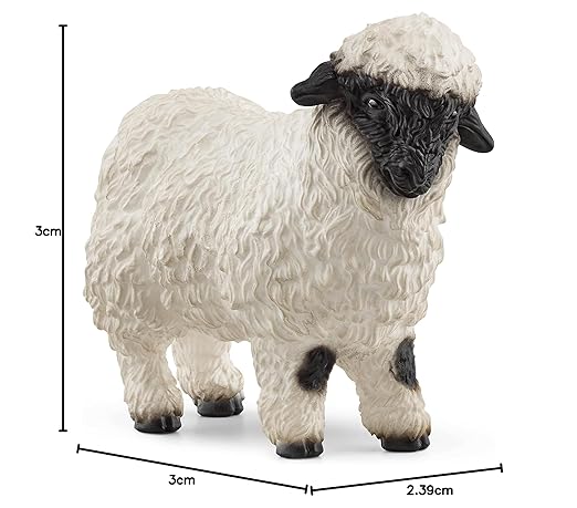 Schleich 13965 Walliser Black Nose Sheep, For Children From 3+ Years, Farm World Toy Figure