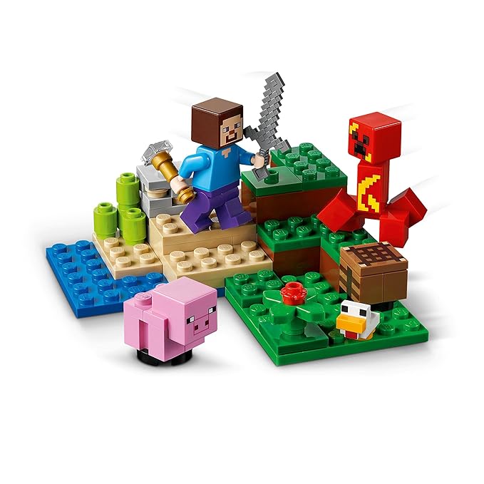LEGO Minecraft The Creeper Ambush 21177 Building Kit (72 Pieces), Multi Color