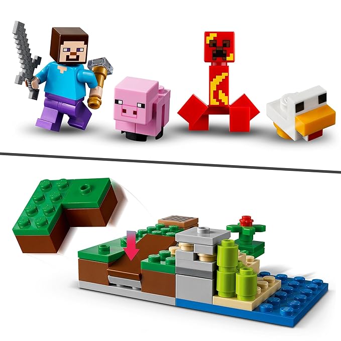 LEGO Minecraft The Creeper Ambush 21177 Building Kit (72 Pieces), Multi Color