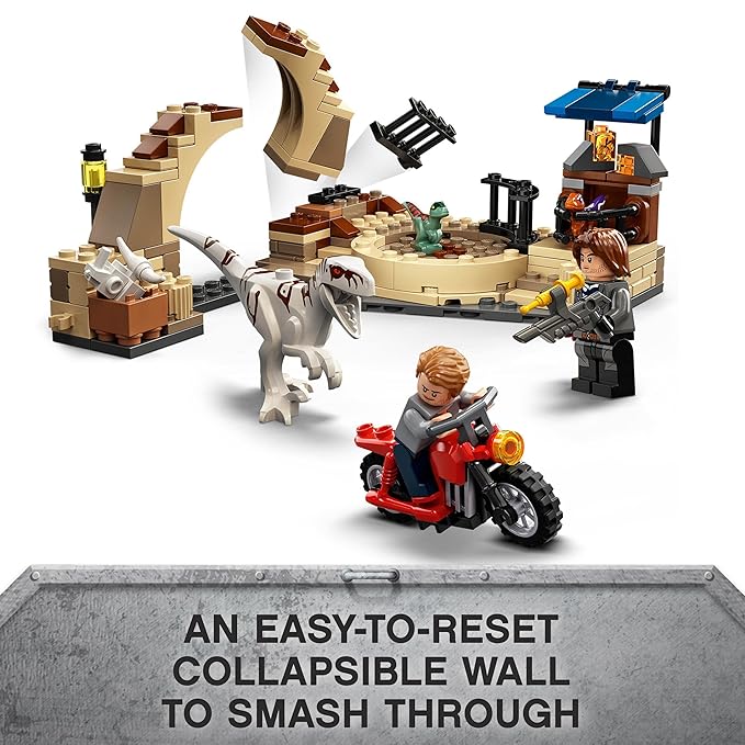LEGO Jurassic World Atrociraptor Dinosaur: Bike Chase 76945 Building Kit (169 Pcs), Multi Color