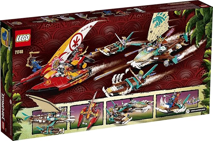 LEGO Jamian Toys Lego Nin-Jago Catamaran Sea Battle 71748 Building Kit;Nin-Ja Playset Featuring Catamaran Toys & Nin-Jago Kai|Jay And Zane Best Gift For Kids Who Love Creative Play New 2021 (780 Pcs)Brown