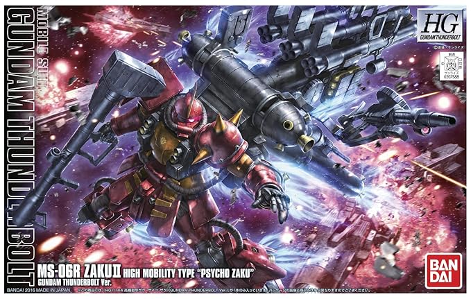 Bandai Hobby HGTB Psycho Zaku Anime Colored Gundam Thunderbolt Action Figure