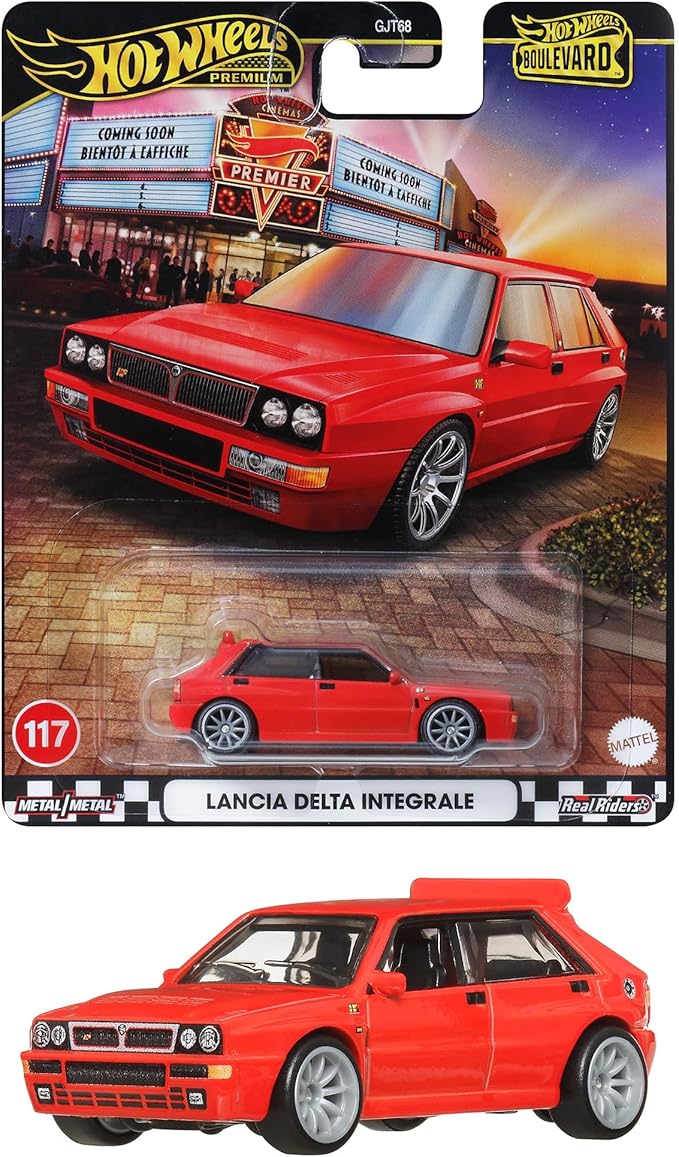 Hot Wheels JBL18 Boulevard Lancia Delta Integrale Vehicle Toy Mini Car 3 Years Old and Up Red