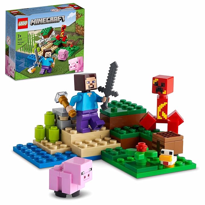 LEGO Minecraft The Creeper Ambush 21177 Building Kit (72 Pieces), Multi Color