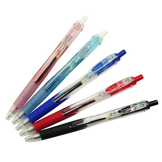 Zebra Surari Emulsion Ink Pen - 0.5 mm - Dark Black Body - Black Ink