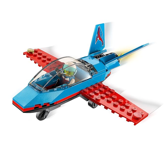 LEGO City Stunt Plane 60323 Building Kit (59 Pcs),Multicolor