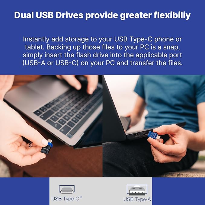 Verbatim 32GB STORENGO 2 USB-C BLU