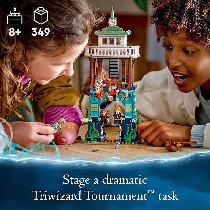 LEGO Jaiman Toys LEGO Harry Potter Triwizard Tournament: The Black Lake 76420,Goblet of Fire Building Toy Playset for Kids,Boys&Girls with Boat Model&5 Minifigures, 349 Pcs