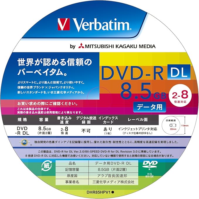 Verbatim Write-Once DVD-R, whites