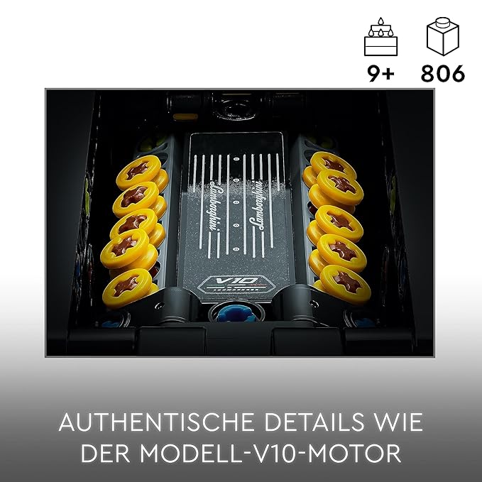 LEGO Lamborghini Huracán Tecnica (806 Pieces),Multicolor