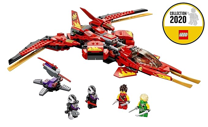 LEGO 71704 Ninjago Legacy Kai Fighter Toy Jet Playset with Nindroid Action Figures,513 Pieces Multicolor