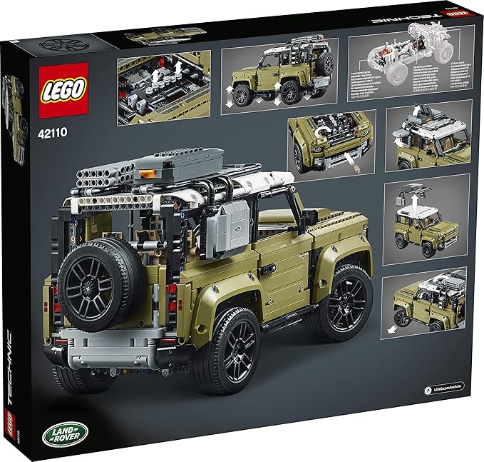 LEGO 42110 Technic Land Rover Defender Off Road 4x4 Car, Exclusive Collectible Model, 2573 Pieces Advanced Building Set,Multicolor
