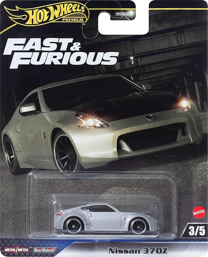 Hot Wheels JBL91 Fast and Furious Nissan 370Z Vehicle Toy Mini Car 3 Years Old and Up Silver