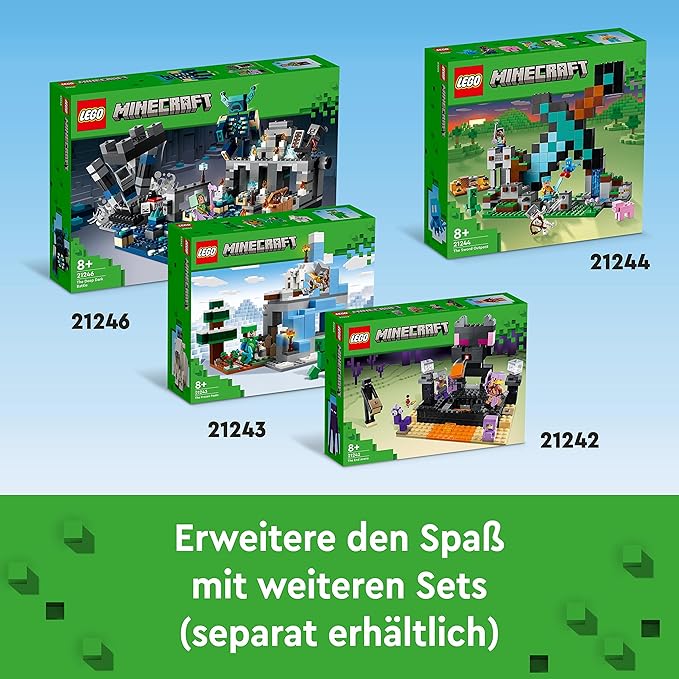 LEGO Minecraft The Sword Outpost 21244 Building Toy Set (427 Pieces),Multicolor