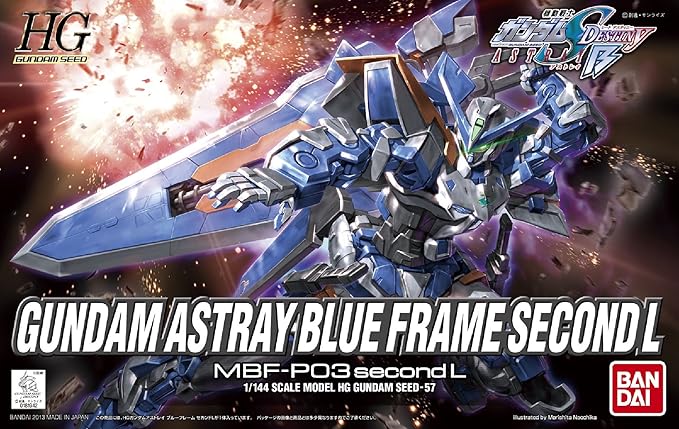 Bandai Hobby #57 HG Gundam Astray Blue Frame Second L Model Kit, 1/144 Scale