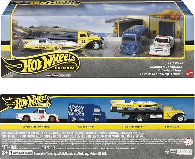 Hot Wheels HRT51 Premium Collector Set - Motorhead Madness Vehicle Toy Minicar Ages 3 and Up Multi