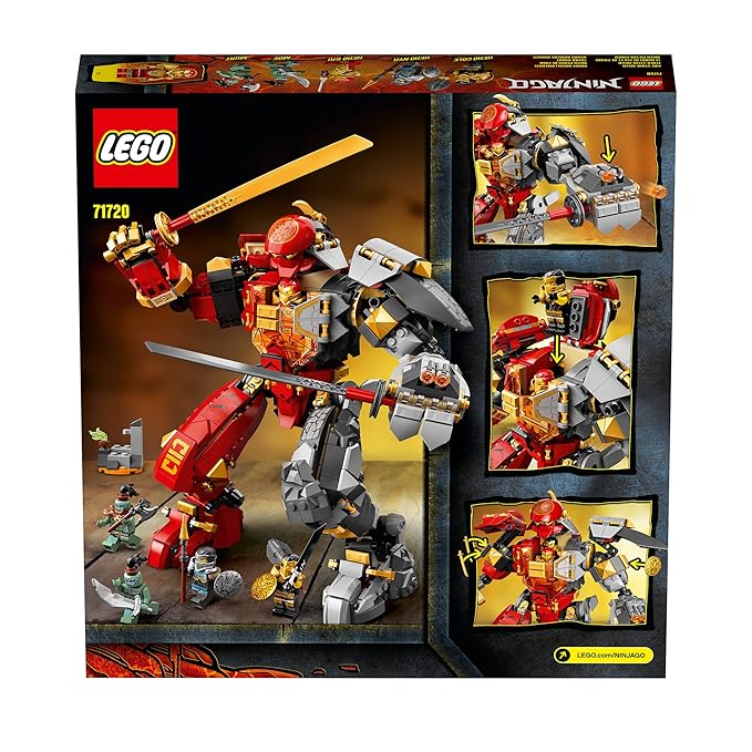 LEGO Building Block 71720 Fire Stone Mech,Multicolor