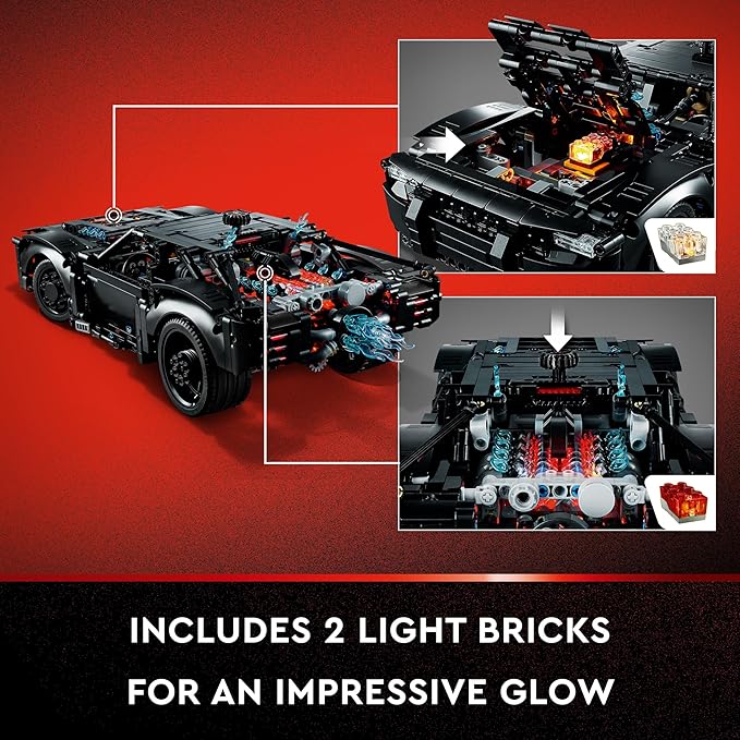 LEGO Technic The Batman Batmobile 42127 Model Building Kit (1,360 Pcs),Multicolor