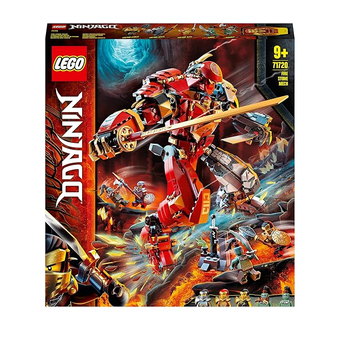 LEGO Building Block 71720 Fire Stone Mech,Multicolor