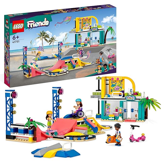 LEGO Friends Skate Park 41751 Building Toy Set (431 Pieces), Multi Color
