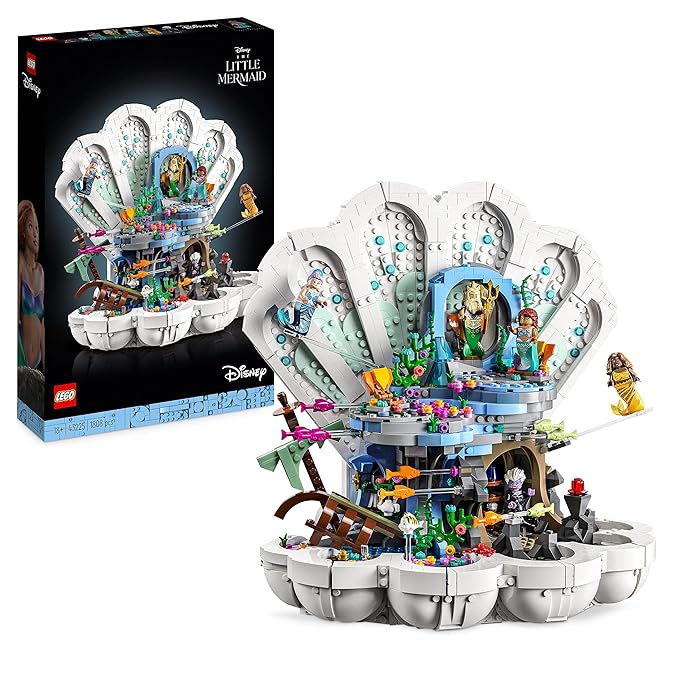 LEGO Disney The Little Mermaid Royal Clamshell 43225 Building Set (1,808 Pieces),Multicolor