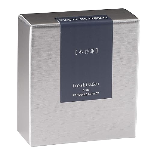 Pilot Iroshizuku Bottled Fountain Pen Ink, Fuyu-Syogun, Rigor of Winter, Cool Gray (69215)