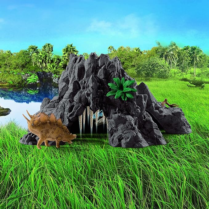 Schleich North America Giant Volcano with T-Rex Playset