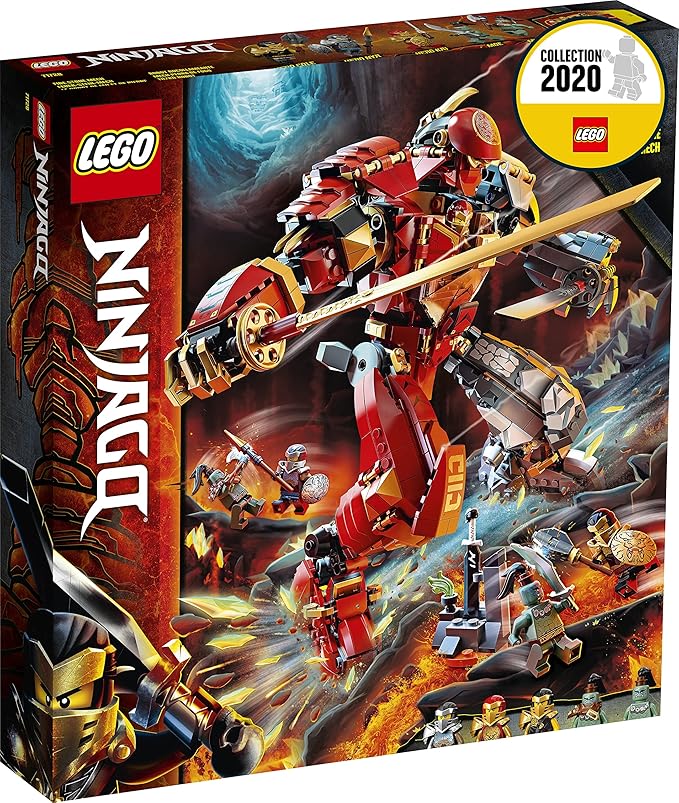 LEGO Building Block 71720 Fire Stone Mech,Multicolor
