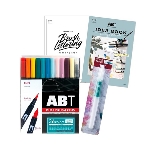 TOMBOW Pencil Brush Pen Dual Brush Pen ABT Set of 36 Colors Water Brush Lettering Book Idea Book GCI-211PAZ