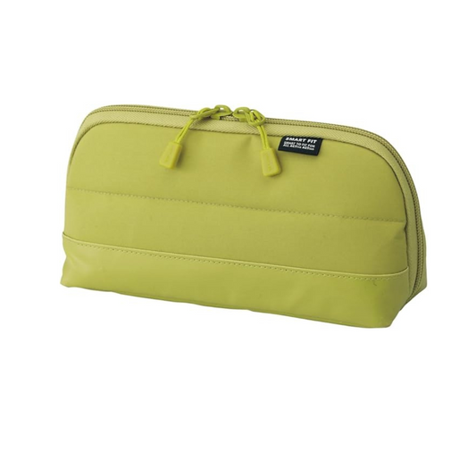 Lihit  Lab  Actact Wide Open Pen Case Smart Fit, yellow-green