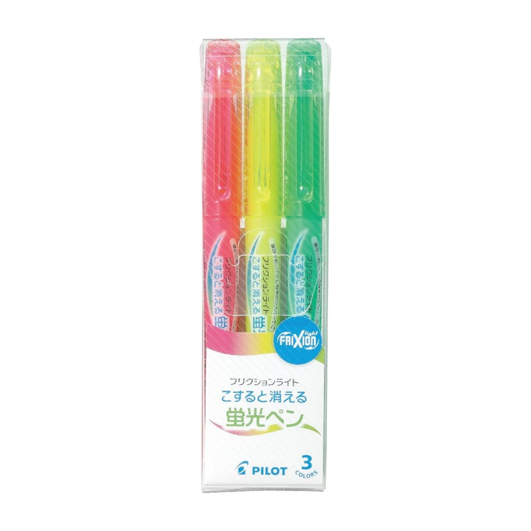 Pilot Highlighter Frixion Light|3 Color Set (Sfl-30Sl-3C) Multicolor