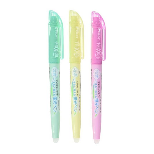 Pilot Highlighter Frixion Light, 3 Soft-Color Set (SFL-30SL-3CS)