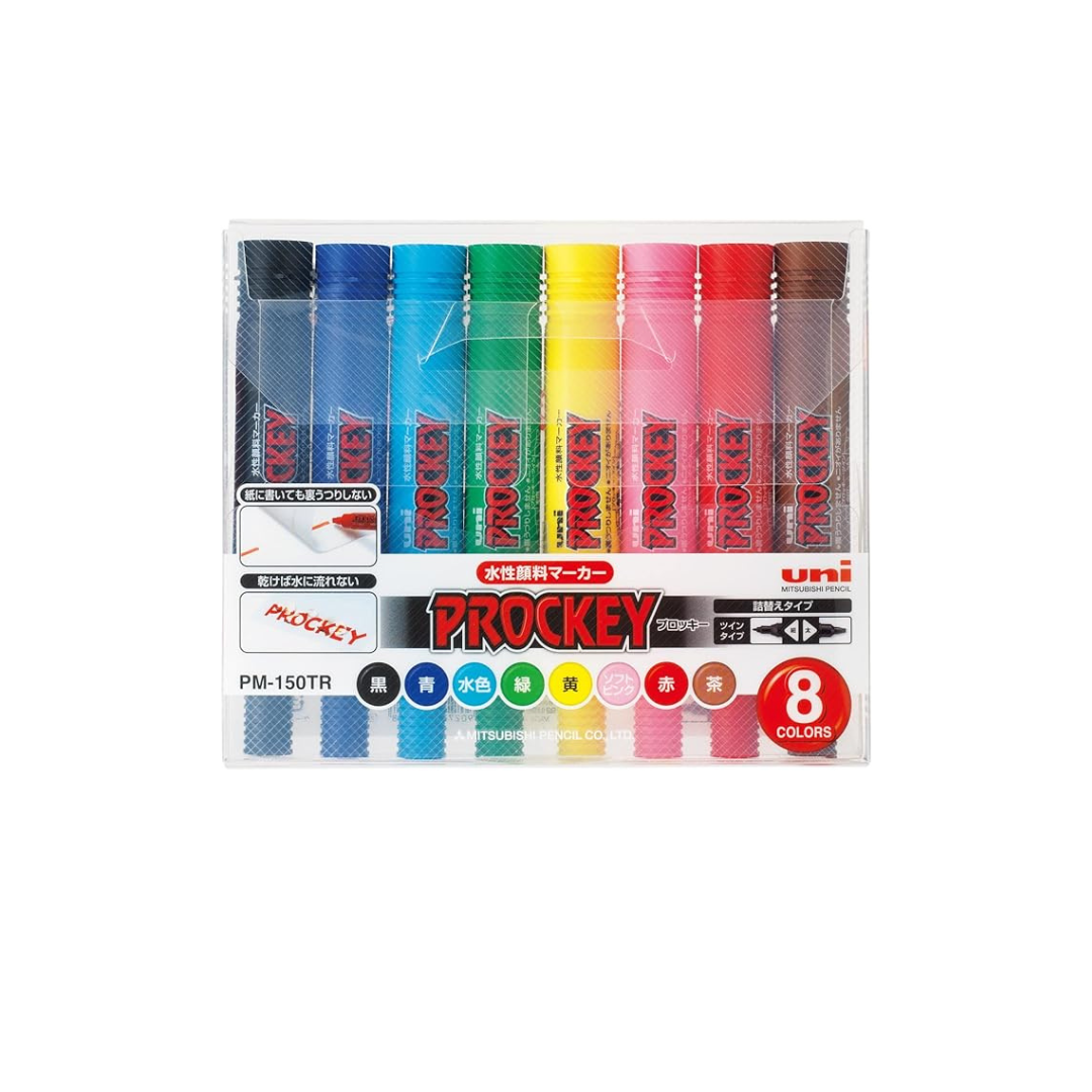 Uni Mitsubishi Pencils Prockey Twin Water-Based Marker Pens