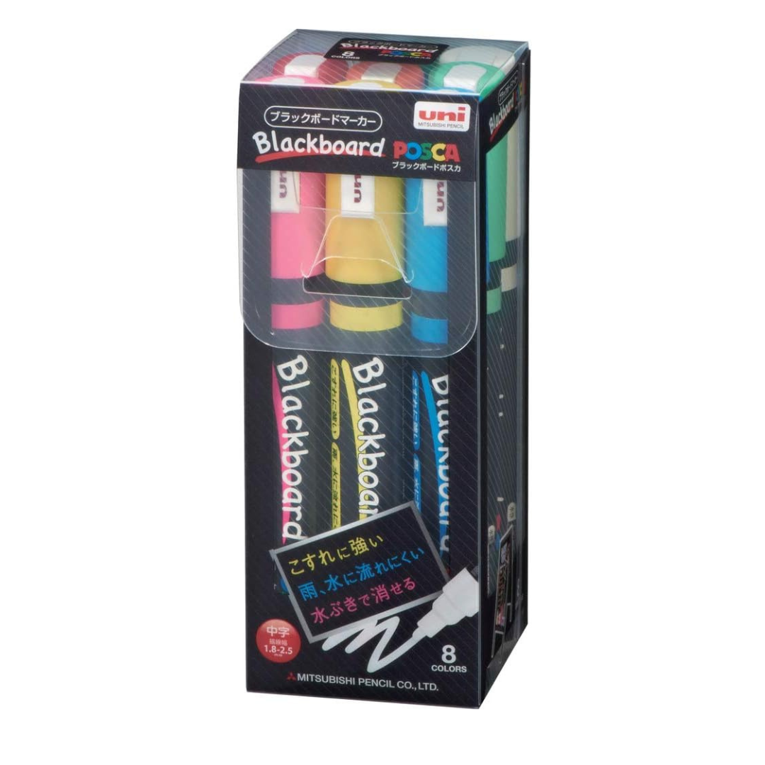 Uni Mitsubishi Pencil Water-based Pen Blackboard Posca Medium Nib 8 Colors PCE2005M8C