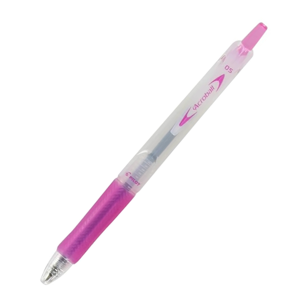 Pilot Acroball 150, Knock Ballpoint Pen, Extra Fine, Pink Body (BAB-15EF-PB