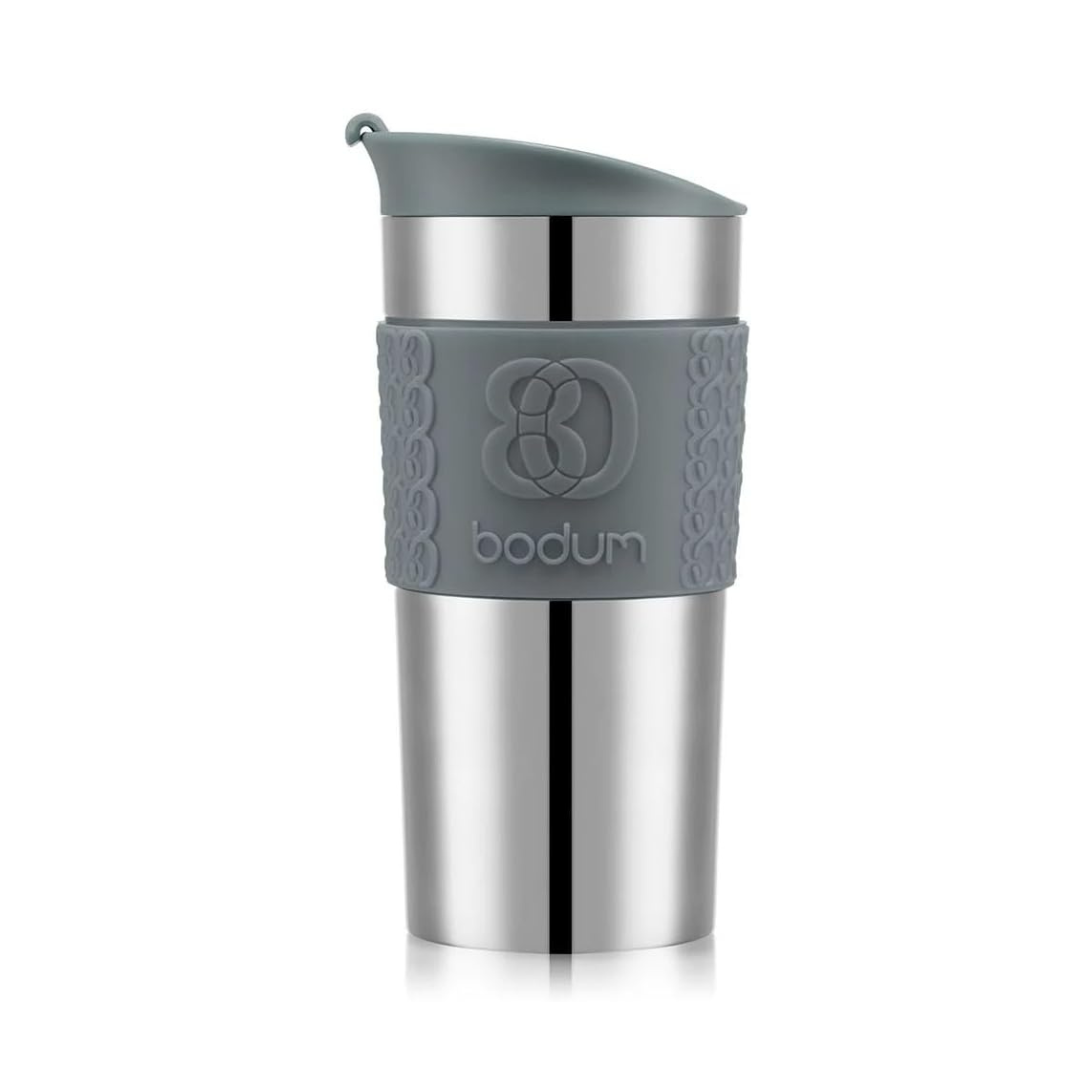 BODUM Tumbler Water Bottle Travel Mug 350ml Black Stainless Steel
