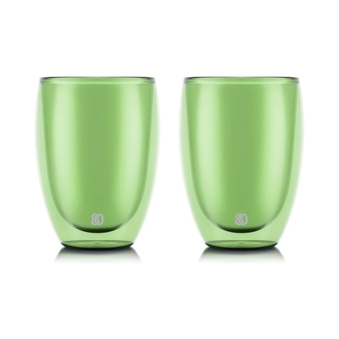 Bodum 4559-570-80 Bodum Glass Cup Tumbler Pavina Double Wall Glass, 11.8 fl oz (350 ml)